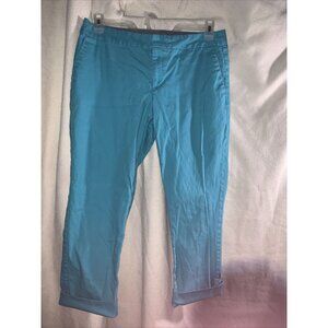 Women’s Banana Republic Hampton Fit Pants Chinos Ankle Pants Blue/aqua/teal Sz10